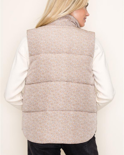 Poppy Floral Puffy Vest