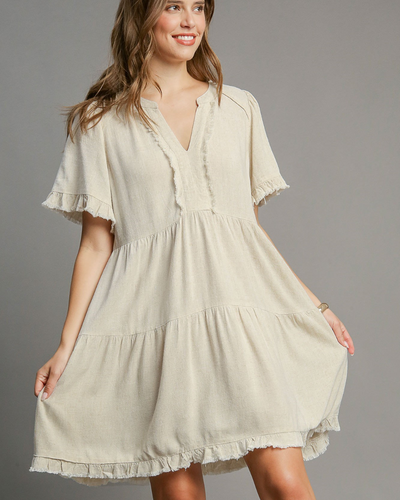 Presley Linen Tiered Dress