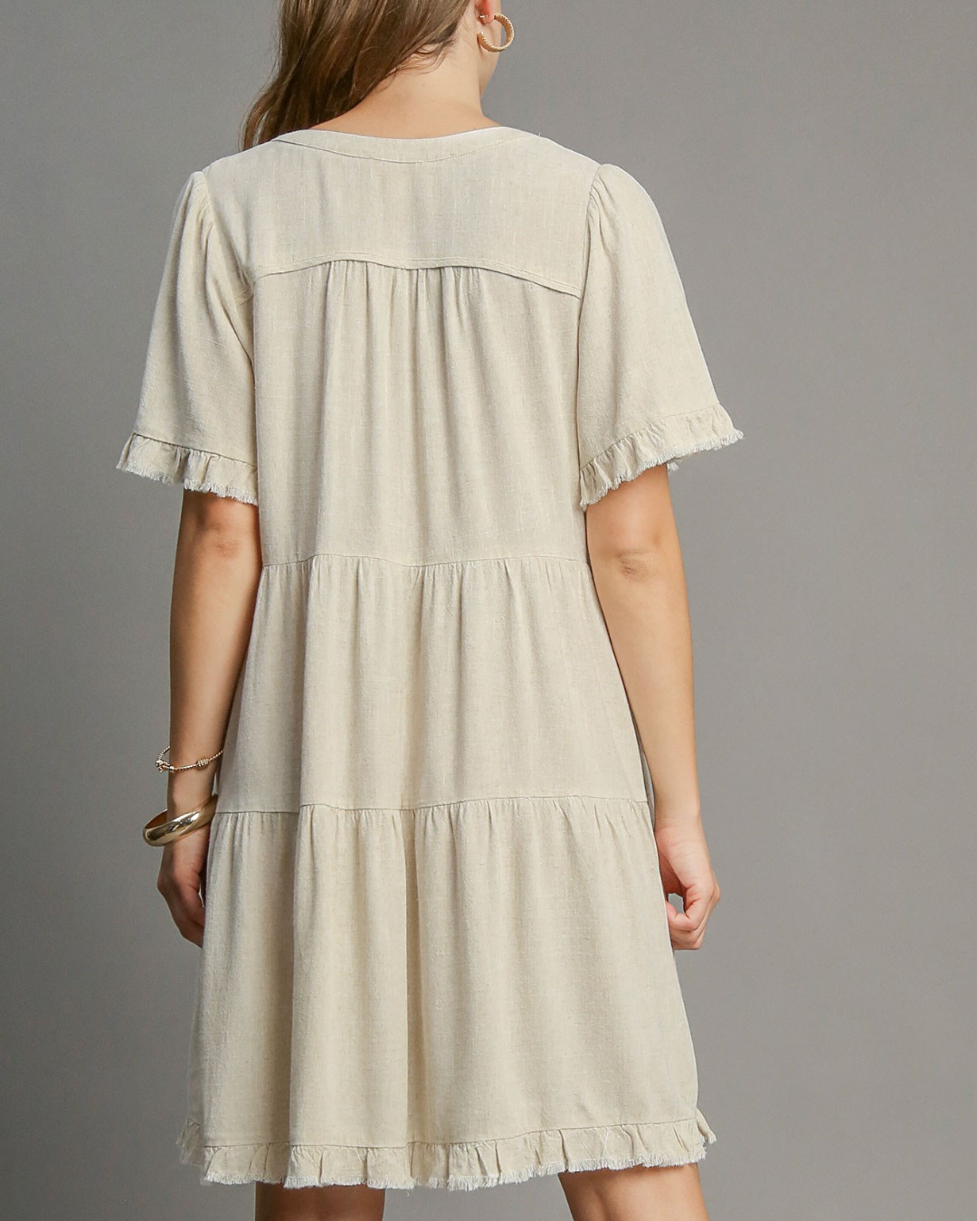 Presley Linen Tiered Dress