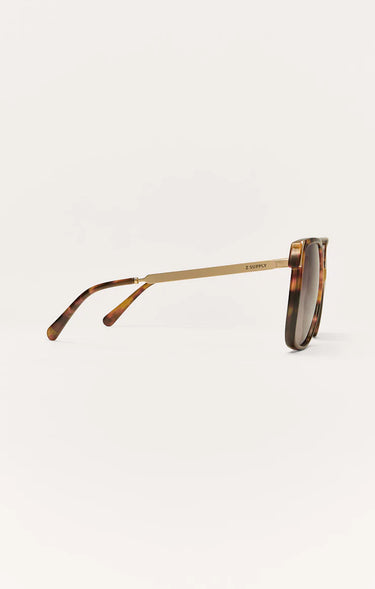 Riviera Brown Tortoise-Gradient Polarized Sunglasses by Z Supply