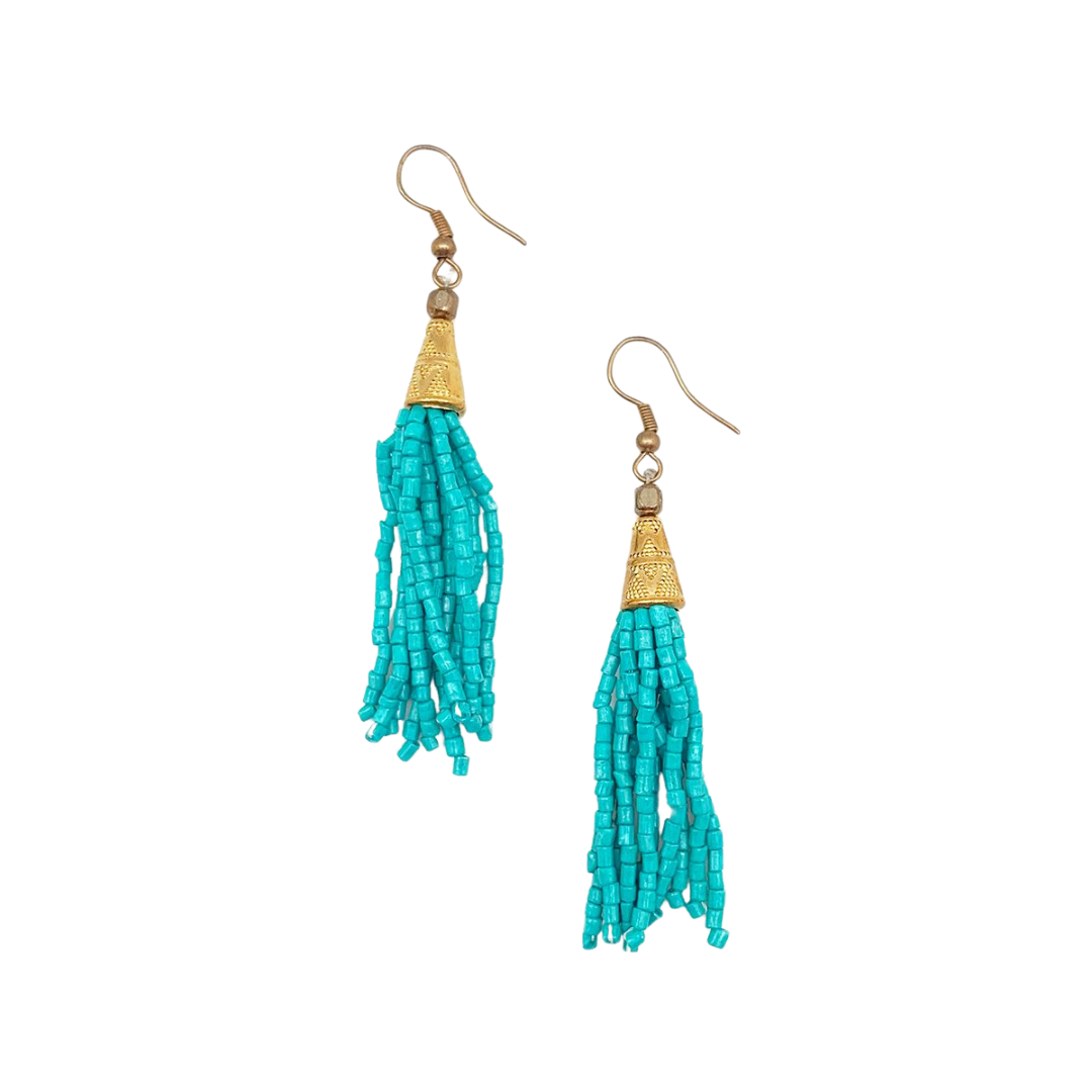 Sachi Island Waterfalls Tassel Earrings (Various Colors)