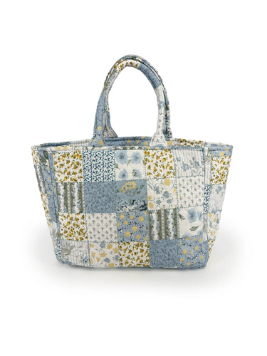 Scarlette Patchwork Blue Quilted Handbag