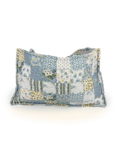 Scarlette Patchwork Blue Quilted Tote Bag