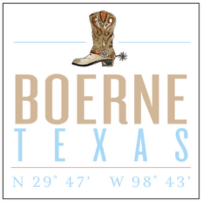 Square (paper board) Coaster- Boerne, TX (20 coasters)