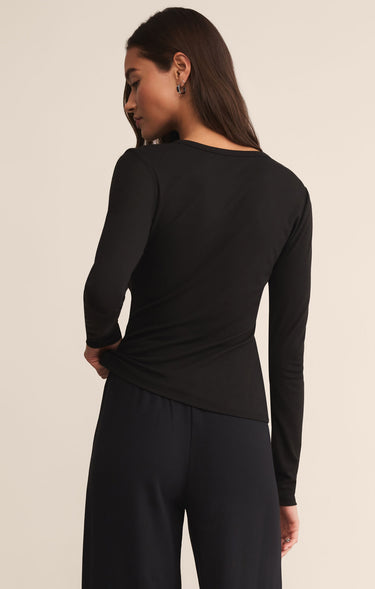 Second Skin Crew Long Sleeve – Black by Z Supply