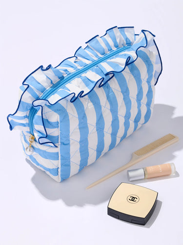 Fancy Ruffled Cosmetic Pouches (assorted size and colors)