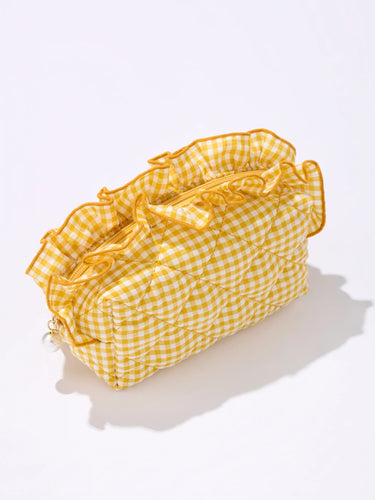 Fancy Ruffled Cosmetic Pouches (assorted size and colors)
