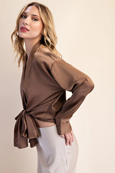 Arana Wrap-Tie Blouse