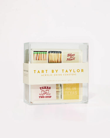 Texas Matchbook Acrylic Coaster Set