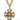 Yochi Gold Maltese Cross Pearl & Crystal Chain Necklace