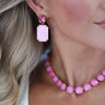 Oakland Necklace in Ultra Fuchsia White Opal
