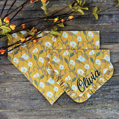 Whispy Floral Fall Dog Bandana