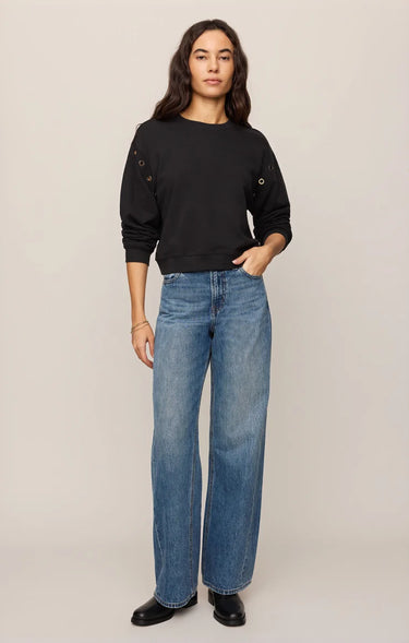 Z Supply Axel Grommet Sweatshirt - Black