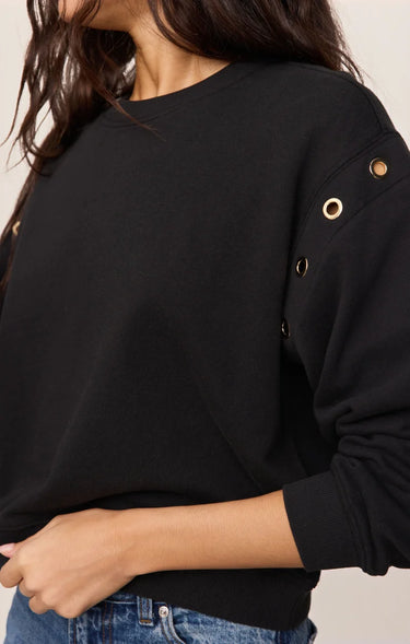 Z Supply Axel Grommet Sweatshirt - Black