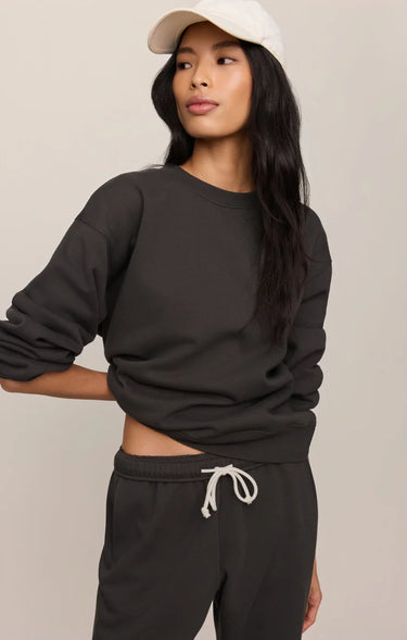 Z Supply Boyfriend Sweatshirt - Ash Black