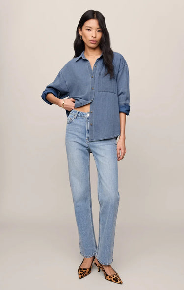 Z Supply The Perfect Twill Button Up - Classic Indigo