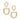 Sloane Yochi Gold Matte D-Ring Geometric Drop Earrings