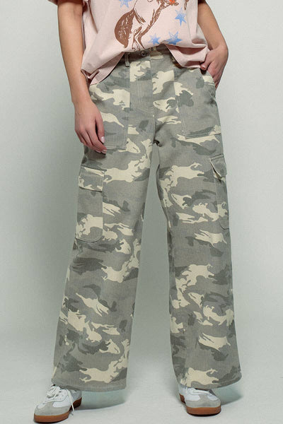 Avril Army Camo Cargo Pants