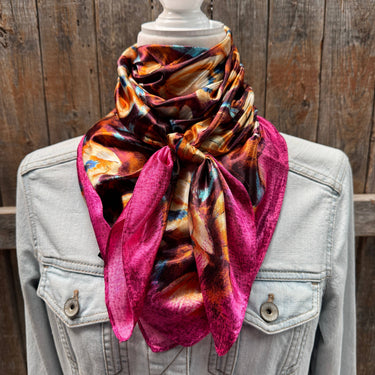 Fuchsia Floral Wild Rag/Scarf