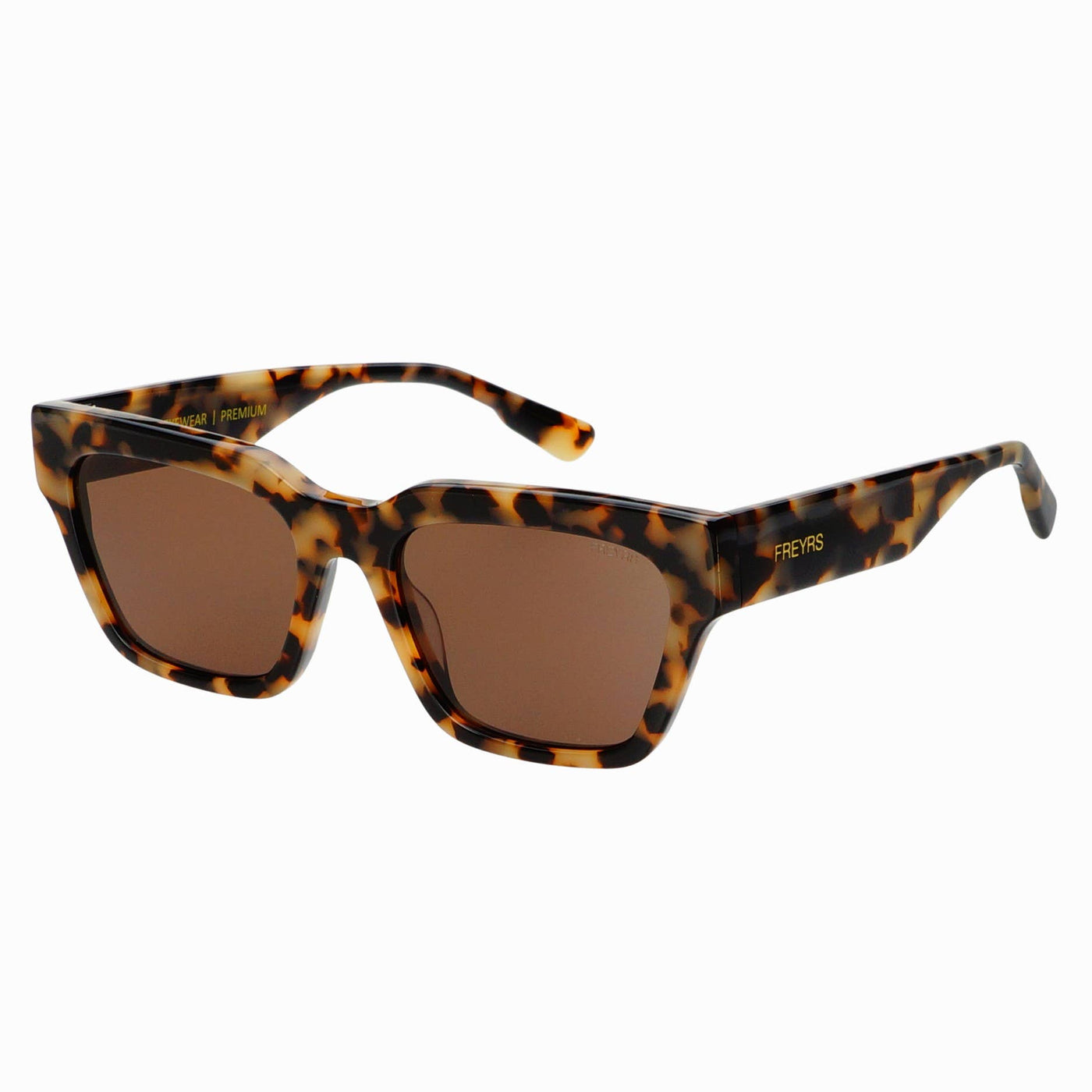Hayden Acetate Unisex Rectangular Sunglasses: Milky Tortoise