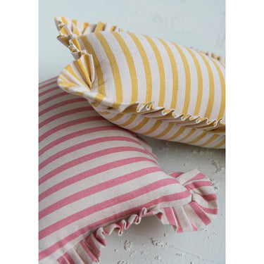Striped Cotton Lumbar Pillows