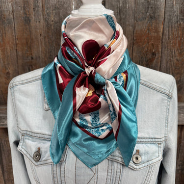 Burgundy & Cream Wild Rag/Scarf