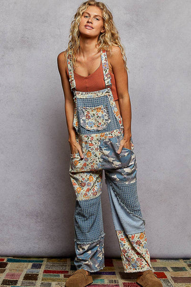 Rosalie Floral Frayed Edge Overalls