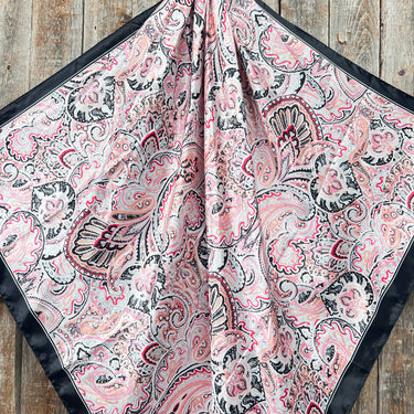 Pink & Black Paisley Wild Rag/Scarf