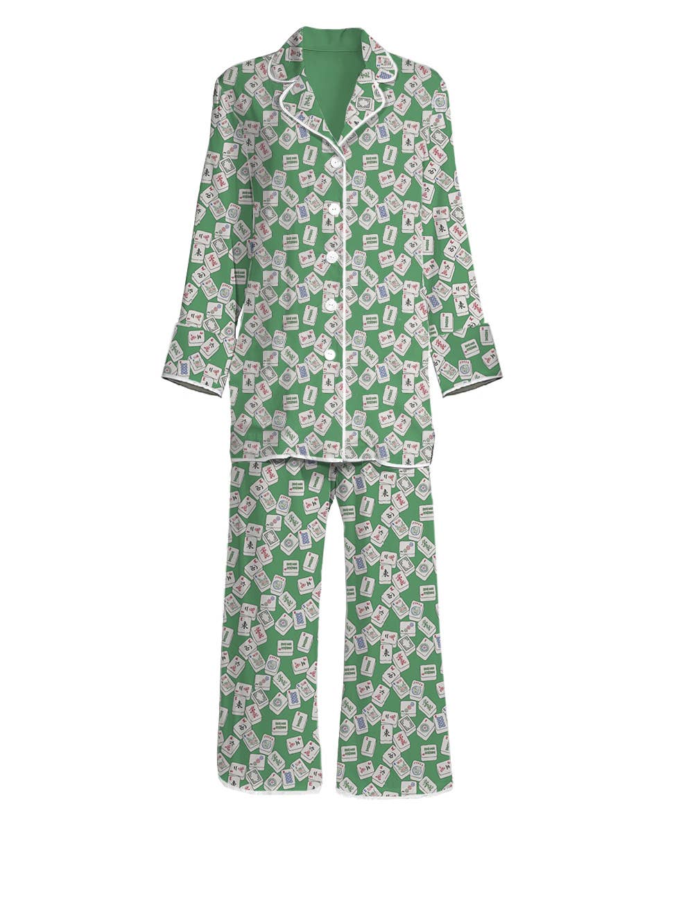 Mahjong Long Pant PJ Set