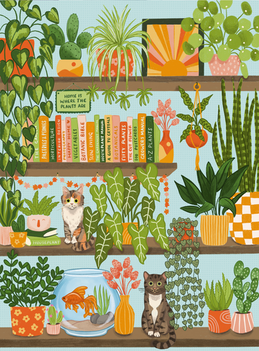 That Plant Life! 1000 Piece Plant and Cat Puzzle