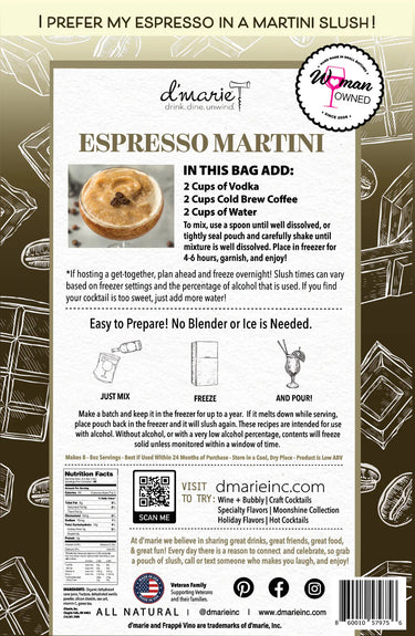Expresso Martini Craft Cocktail Slush Mix