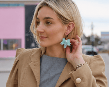 Rosalie Statement Earrings - Blue