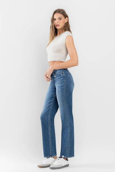 TALULAH LOVER SUPER HIGH RISE RELAXED STRAIGHT JEANS