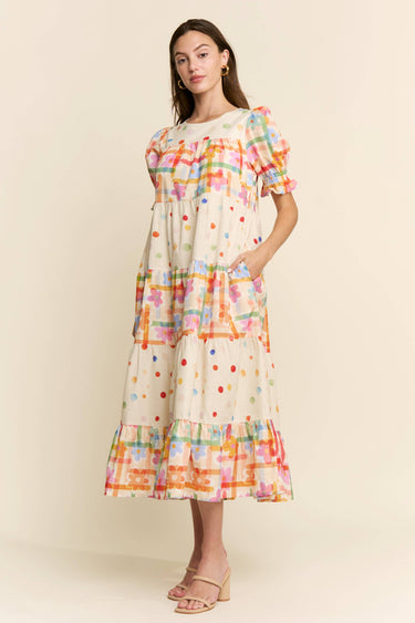 Amabel Summer Mixed Print Dress