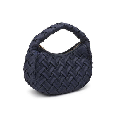 Noreen Woven Clutch: Denim