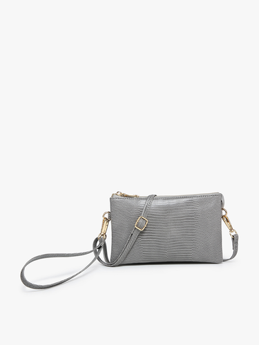 Riley Lizard 3 Compartment Crossbody/Wristlet