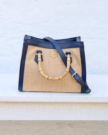 Kennedy Tote Natural- Navy