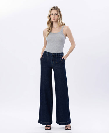 Rebecca High Rise Wide Leg Jeans by Flying Monkey