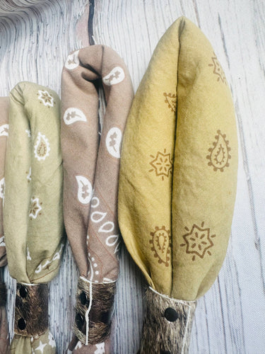 Earth Tones Hand Dyed Bandanas  (slides sold separately)