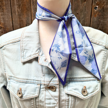 Blue Western Skinny Mini Wild Rag Scarf / Cowgirl Necktie