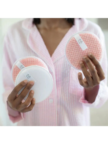 Wash the Day Away - 3 Piece Face Cleansing Pads, White Set