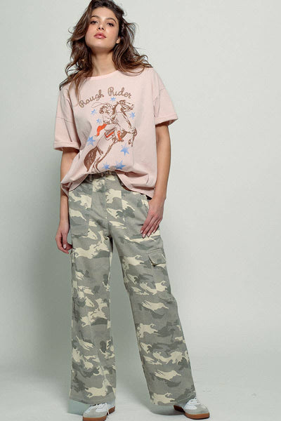 Avril Army Camo Cargo Pants