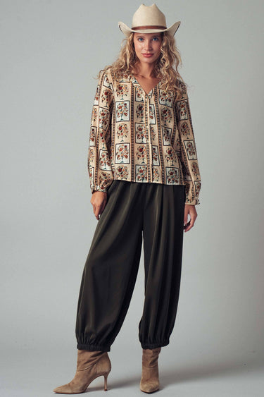 Bohemian Floral Frame  Blouse