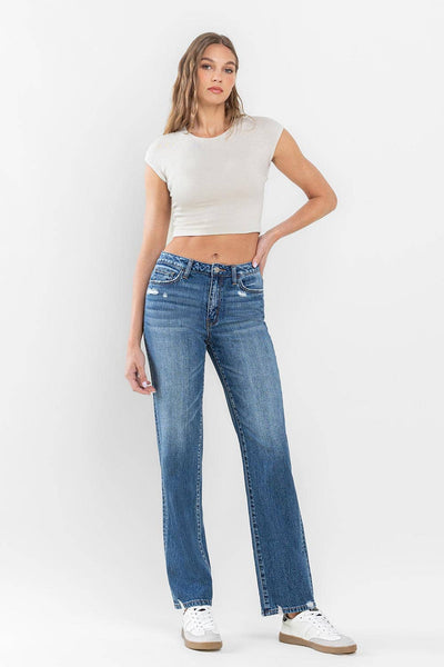 TALULAH LOVER SUPER HIGH RISE RELAXED STRAIGHT JEANS