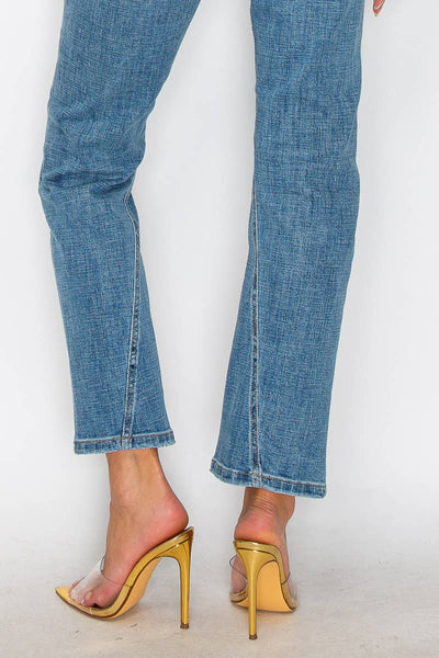 Amy-Lynn High Rise Straight Leg Jeans with Tummy Control