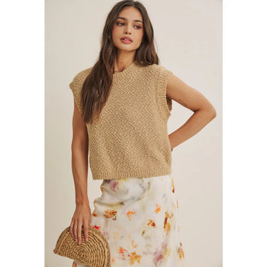 Arlen Loose Fit Textured Cotton Sweater