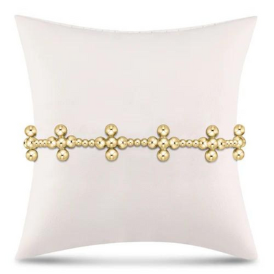 Signature Cross Gold Sincerity Pattern 2.5mm Bead Bracelet CLASSIC BEADED SIGNATURE CROSS GOLD
