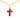 SINGLE MINI CROSS NECKLACE IN LIGHT ROSE by TOVA