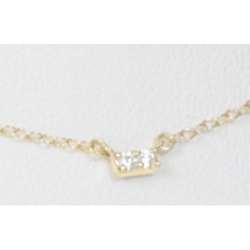 14kt Gold and Diamond Significance Bar Necklace - Two
