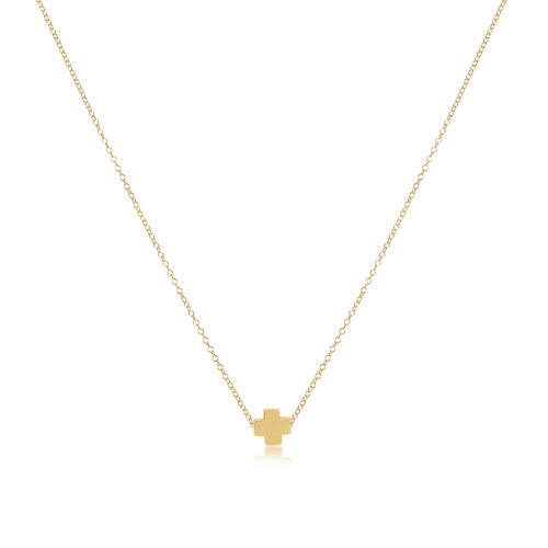 16" NECKLACE GOLD - SIGNATURE  CROSS GOLD